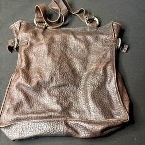 Stefanel Brown Leather Hobo Bag